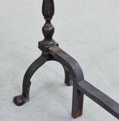A Pair of Filigree Brass Rosette Andirons - 3919549