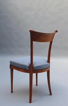 A Pair of Fine French Art Deco Cherry Wood Side Chairs - 3305636