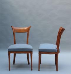 A Pair of Fine French Art Deco Cherry Wood Side Chairs - 3305735