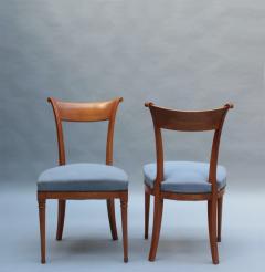 A Pair of Fine French Art Deco Cherry Wood Side Chairs - 3305749