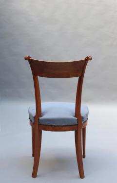 A Pair of Fine French Art Deco Cherry Wood Side Chairs - 3305755