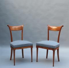 A Pair of Fine French Art Deco Cherry Wood Side Chairs - 3305817
