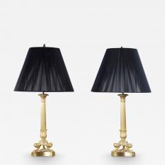 A Pair of Fine Neoclassical Bronze Lamps - 3132700