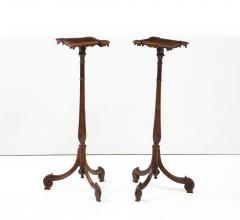 A Pair of Finely Carved Georgian Quatrefoil Mahogany Stands - 3274540