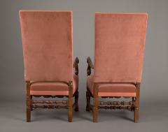 A Pair of Franco Flemish 17th Century High Back Armchairs - 3718432