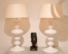 A Pair of French 1980s Ceramic Table Lamps - 3904552