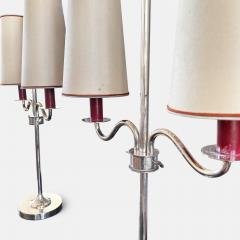 A Pair of French Art Deco Silver Plated Table Lamps - 3961981