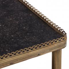 A Pair of French Brass and Marble Two Tier Tables C 1945  - 4428535