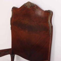 A Pair of French Burl Walnut Bomb Form Twin Beds C 1930  - 4338201