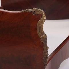 A Pair of French Burl Walnut Bomb Form Twin Beds C 1930  - 4338205