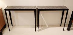 A Pair of French Consoles with Sting Ray Skin Tops circa 1990 - 4480158