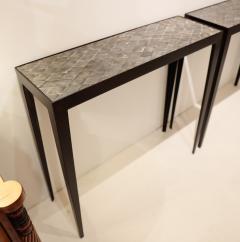 A Pair of French Consoles with Sting Ray Skin Tops circa 1990 - 4480161