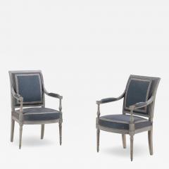 A Pair of French Directoire painted open armchairs C 1800  - 3763400