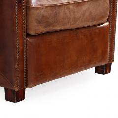 A Pair of French Leather Club Chairs C 1980  - 4456395