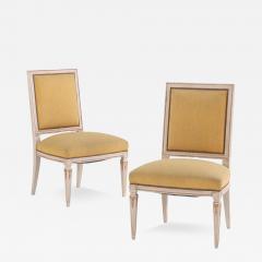 A Pair of French Louis XIV style upholstered side chairs C 1940  - 4213848