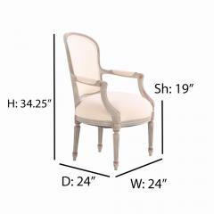 A Pair of French Louis XV style open arm chairs C 1920  - 4215568