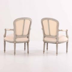 A Pair of French Louis XV style open arm chairs C 1920  - 4215569