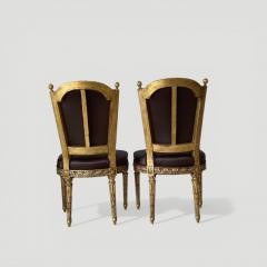 A Pair of French Louis XVI Giltwood Side Chairs circa 1780 - 4561725