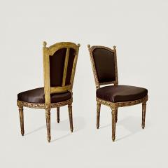 A Pair of French Louis XVI Giltwood Side Chairs circa 1780 - 4561728