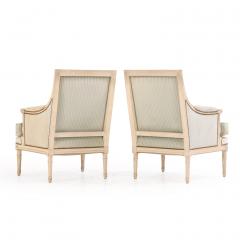 A Pair of French Louis XVI style Painted Berg re Chairs C 1930  - 4345693