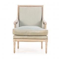 A Pair of French Louis XVI style Painted Berg re Chairs C 1930  - 4345694
