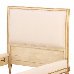 A Pair of French Louis XVI style Painted and Gilt Twin Beds C 1940  - 4540997