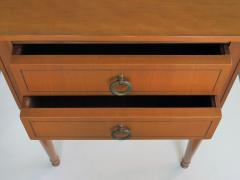 A Pair of French Mid Century Sycamore 2 Drawer Bedside Tables - 331084
