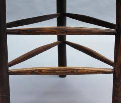 A Pair of French Mid Century triangular stools with rush seats - 2004711