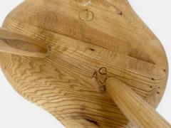 A Pair of French Organic Modern Stools or Side Tables In Elm and Oak - 1205059