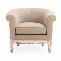 A Pair of French Painted Carved Tub Chairs C 1930  - 4556242