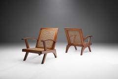 A Pair of French Teak Armchairs France 1950s - 1763394