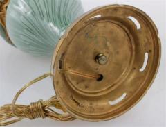 A Pair of French Theodore Deck Ormolu Mounted Celadon Porcelain Lamps - 2704418