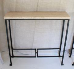 A Pair of French Travertine Top Consoles circa 1950 - 4391640