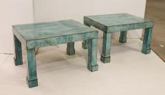 A Pair of French Turquoise Horn Tables circa 1970 - 4776176