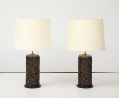 A Pair of French Wallpaper Roller Lamps circa 1960s - 4227520