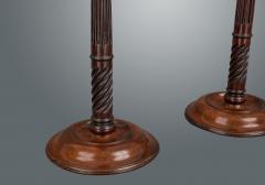 A Pair of George III Mahogany and Brass Candlesticks - 1131532