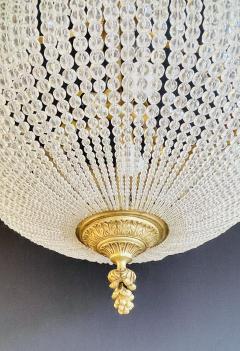 A Pair of Gilt Bronze Louis XVI Style Ballroom Chandeliers Crystal Rewired - 2734130