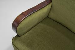 A Pair of Green Art Deco Armchairs Europe 1930s - 4074127