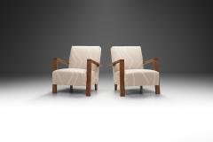 A Pair of Haagse School Art Deco Lounge Chairs The Netherlands 1930s - 3412988