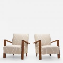A Pair of Haagse School Art Deco Lounge Chairs The Netherlands 1930s - 3463616