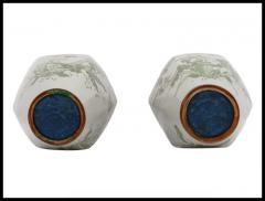 A Pair of High Quality Antique Japanese Cloisonne Silver Wire Enamel Vases - 3901516