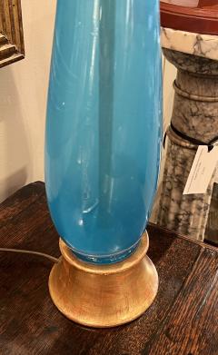 A Pair of Italian Murano Hand blown Bottle form Art Glass Lamps - 3721887