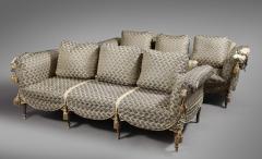 A Pair of Italian Neoclassical Style Silvered and Gilt Upholstered Settee - 3514012