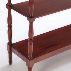 A Pair of Italian mahogany open shelves with shaped supports Circa 1880  - 3011077