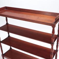 A Pair of Italian mahogany open shelves with shaped supports Circa 1880  - 3011078