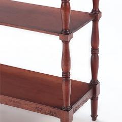 A Pair of Italian mahogany open shelves with shaped supports Circa 1880  - 3011081