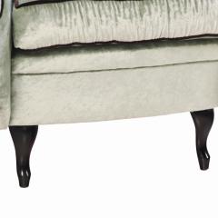 A Pair of Italian upholstered two tone lounge chairs C 1950  - 4271053