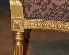 A Pair of Late 18th Century Italian Louis XVI Giltwood Marquise Armchairs - 3554660
