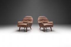 A Pair of Lounge Chairs in Kelim Upholstery Europe ca 1960s - 3929337