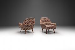 A Pair of Lounge Chairs in Kelim Upholstery Europe ca 1960s - 3929338